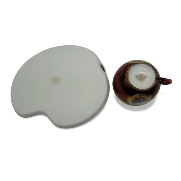 SOVEREIGN Cup And Kidney Shaped Tray Ceramic England Vintage - Picture 10 of 12